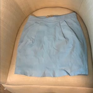 Burning Torch Washable Leather Skirt in Glacier
